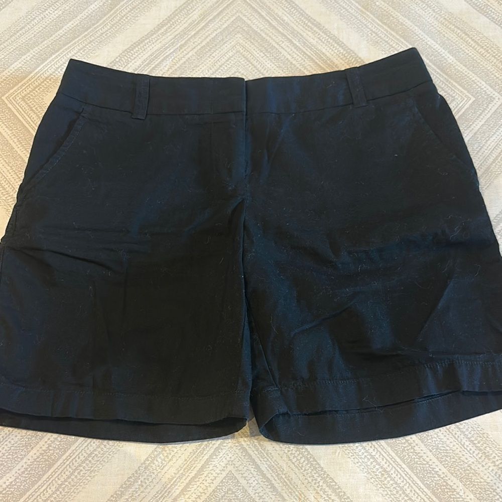 J. Crew Factory Women’s Classic Black Chino Broken-In Women's Shorts - Size 2